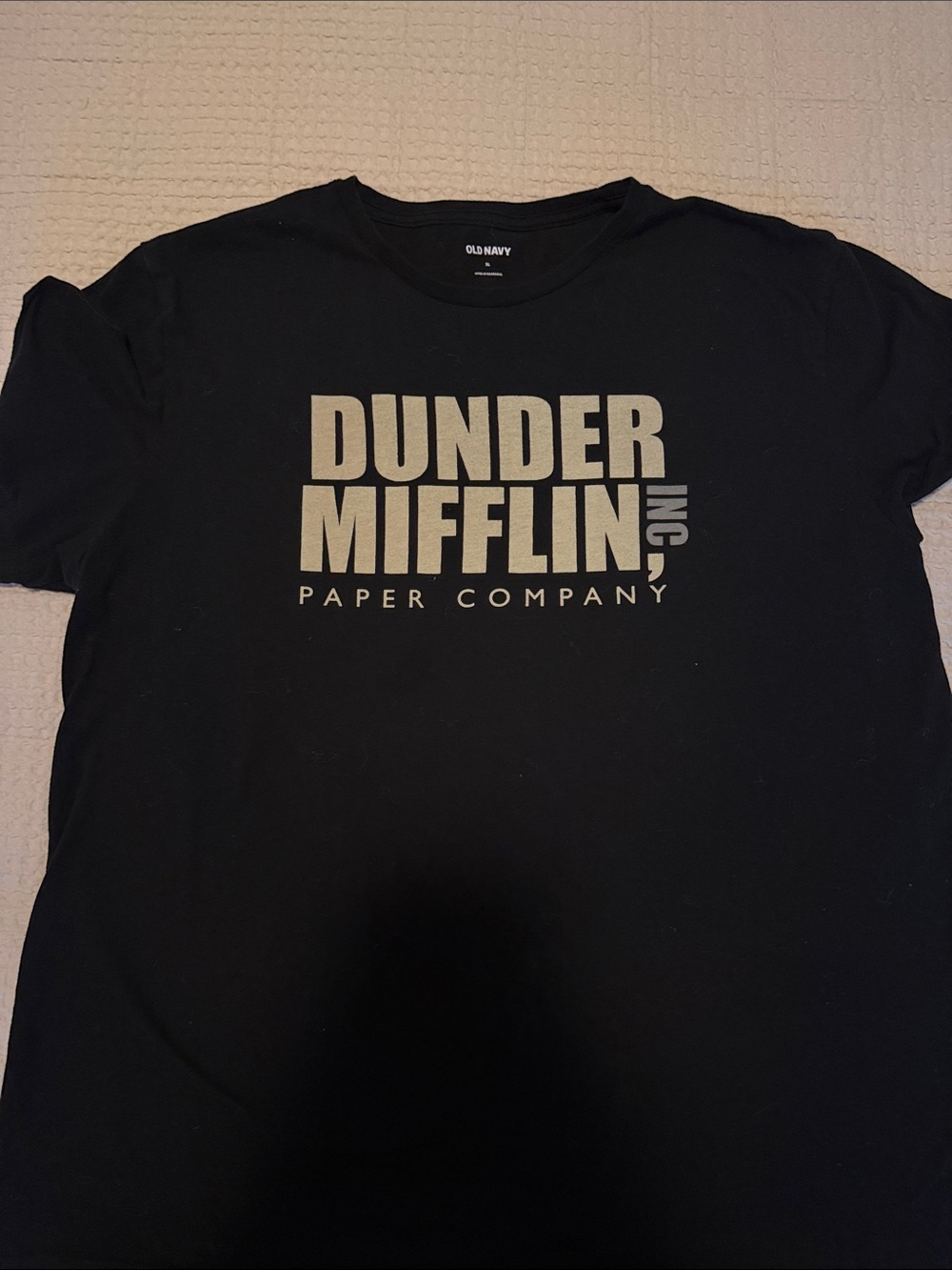 Old Navy Black Graphic 'Dunder Mifflin' Short Sleeve Tee